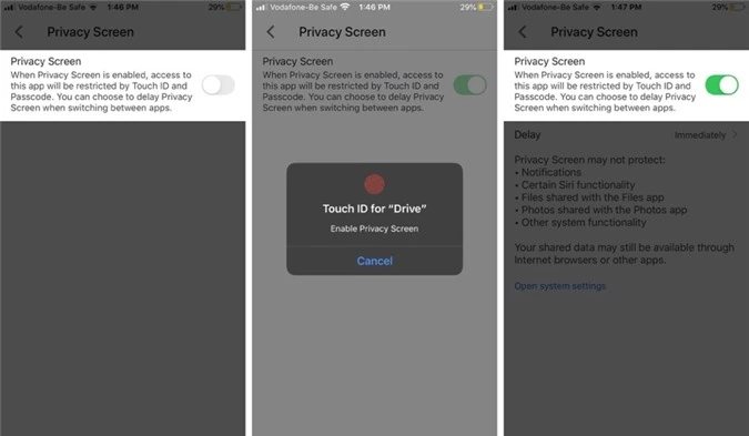 Cách bảo vệ file trên Google Drive bằng Face ID, Touch ID