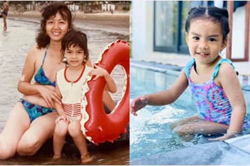 Ảnh ngày bé của Phạm Quỳnh Anh gây sốt khi nhìn giống hệt con gái thứ 2 Tuệ An