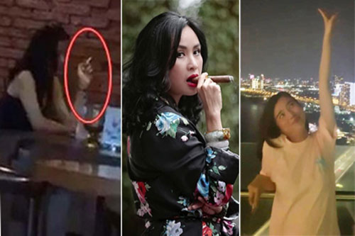 Loạt mỹ nhân Việt bị nhìn bằng 'ánh mắt khác' khi lộ ảnh phì phèo thuốc lá, xì gà