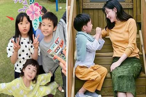 Khoảnh khắc cặp song sinh nhà Lee Young Ae vui chơi ở vườn nhà được hé lộ, ai cũng bất ngờ về diện mạo