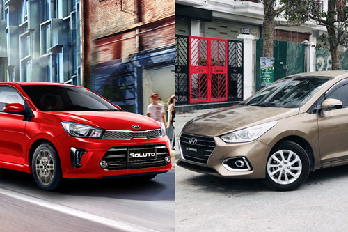 Tầm giá 500 triệu đồng, chọn Kia Soluto hay Hyundai Accent