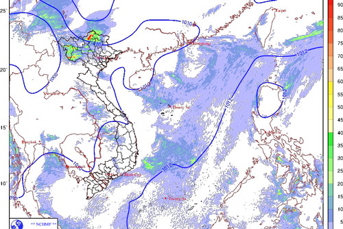 Hôm nay (28/5), miền Bắc mưa dông cả ngày lẫn đêm