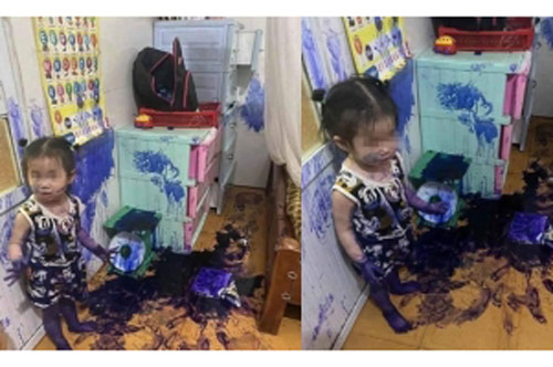 Một phút lơ là, ông bố choáng váng khi thấy con gái "tím ngắt", nhìn xuống chân càng sợ