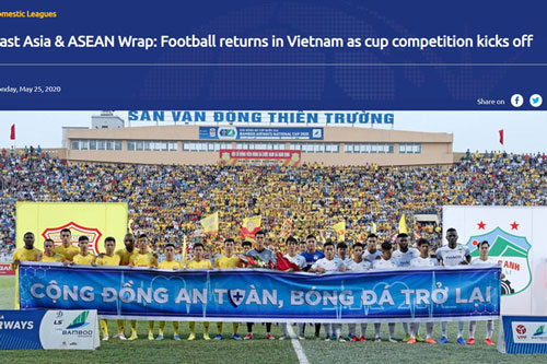 LĐBĐ châu Á AFC ấn tượng với sự trở lại của bóng đá Việt Nam