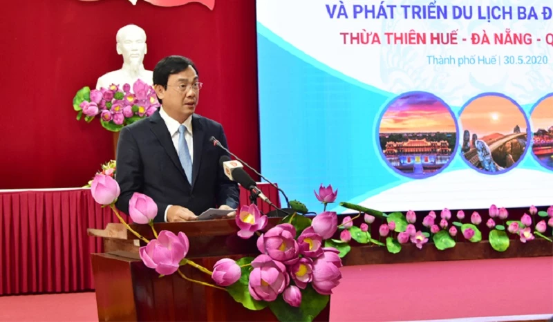 Ông Nguyễn Trùng Khánh, Tổng cục trưởng Tổng cục Du lịch Việt Nam phát biểu tại buổi lễ.