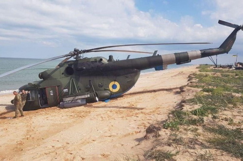 Trực thăng Mi-8 của Ukraine rơi khi tập trận