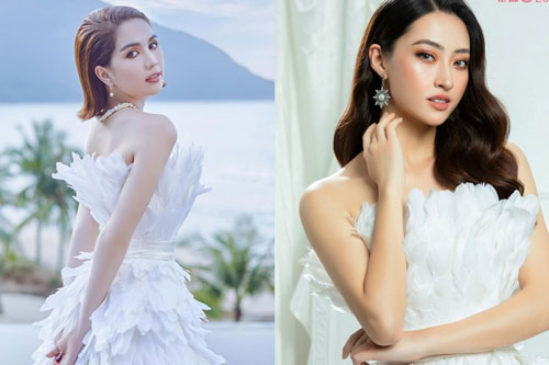 Cùng 1 bộ váy: Ngọc Trinh kém đẹp so với Lương Thùy Linh vì vóc dáng gầy gò quá đà, trơ xương thiếu sức sống