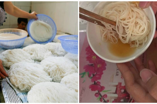 Người bán bún không bao giờ hé răng bún chứa hàn the hay không, thử theo cách này sau 2 giây là biết