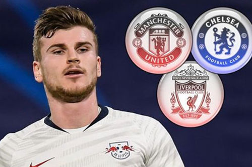 Nếu Liverpool "buông", Werner sẽ gia nhập Chelsea hoặc M.U