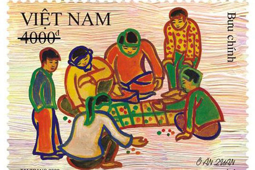 Trở lại tuổi thơ nhân dịp 1/6 với bộ tem “Trò chơi dân gian”