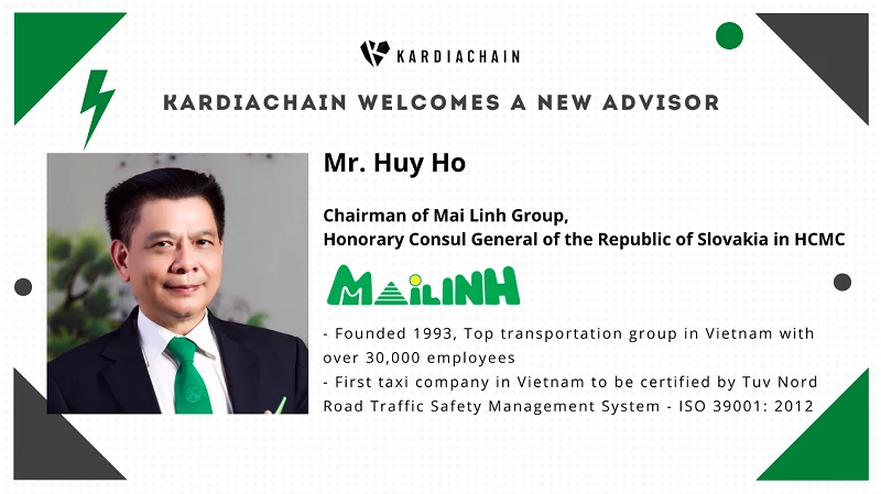 Ông Hồ Huy, Chủ tịch Tập đoàn Mai Linh là Cố vấn mới của Startup KardiaChain