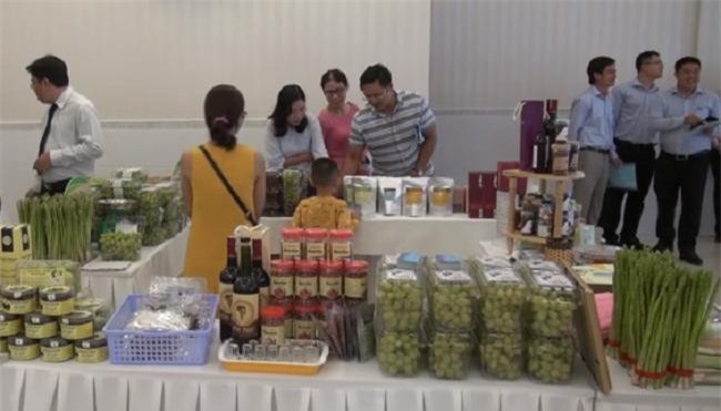 Các doanh nghiệp giới thiệu sản phẩm đặc trưng của địa phương tại Hội nghị năm 2019 tại tỉnh Bình Thuận 