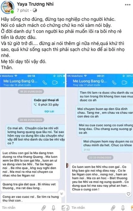 Lương Bằng Quang vừa bị vây đánh trên đường, Yaya Trương Nhi lập tức lên tiếng khi được cho là có liên quan: "Nói có sách mách có chứng chứ không nói xàm nói bậy" - Ảnh 1. Lương Bằng Quang vừa bị vây đánh trên đường, Yaya Trương Nhi lập tức lên tiếng khi được cho là có liên quan: "Nói có sách mách có chứng chứ không nói xàm nói bậy" - Ảnh 1.