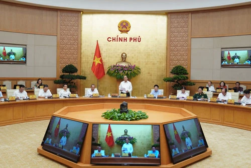 Chính phủ họp phiên thường kỳ vào ngày 2/6. Ảnh: VGP/Quang Hiếu