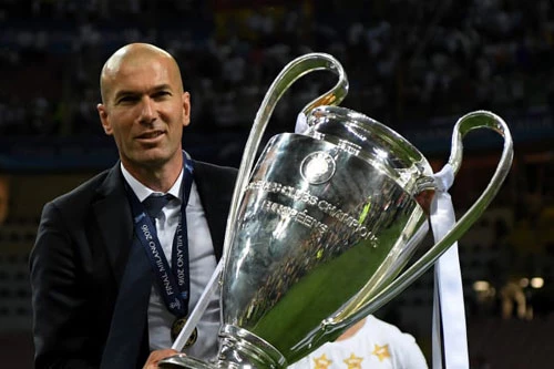 1. Zinedine Zidane (Real Madrid - Tỷ lệ chiến thắng: 65%, vô địch 3 lần).