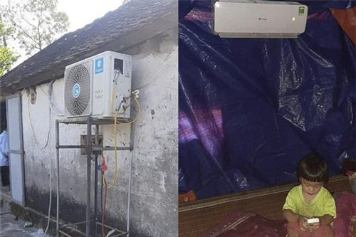 Con nhỏ mất ngủ vì nắng nóng, cha có cách "chữa cháy" lạ lùng nhưng ai cũng cảm động