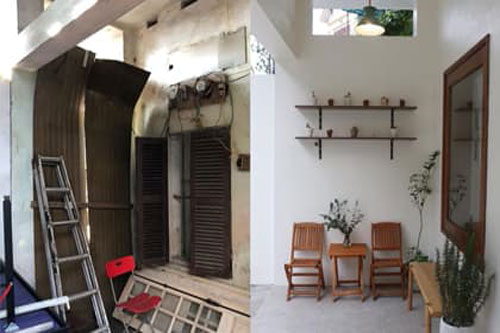 Được bố mẹ cho nhà 'bỏ hoang' 10 năm, đôi vợ chồng trẻ tân trang thành quán cà phê nhỏ xinh