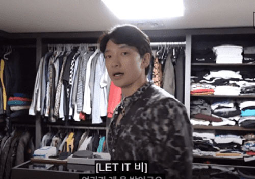 Khoe tủ quần áo hoành tráng tại nhà riêng với Kim Tae Hee, Bi Rain gây sửng sốt vì vẫn giữ đồ hàng chợ mua cách đây mấy chục năm