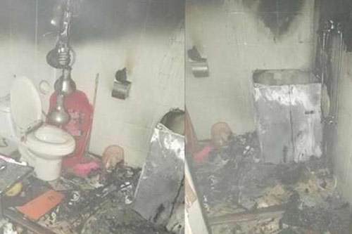 Phòng tắm bất ngờ bị cháy, vợ phát hiện ra bí mật chồng giấu giếm bấy lâu nay