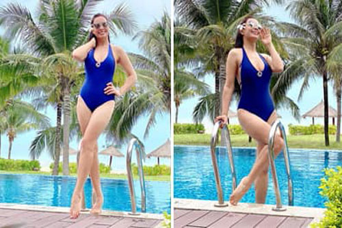 Lâu lâu diện bikini, Thúy Hạnh được siêu mẫu Hà Anh khen ngợi