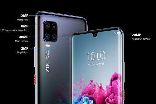 Smartphone màn hình cong, 4 camera sau, pin 4.000 mAh