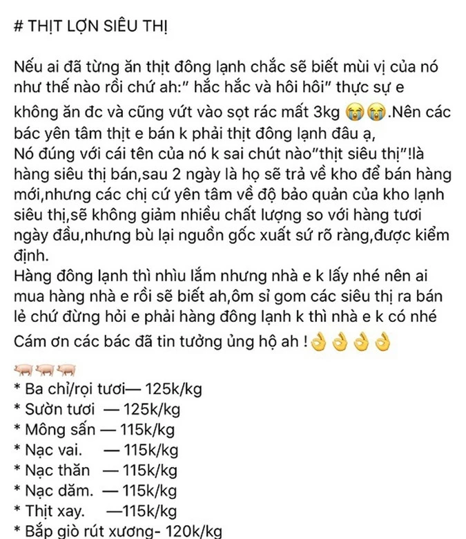 Mù mờ nguồn gốc thịt siêu thị giá siêu rẻ bán trên mạng xã hội - Ảnh 1.