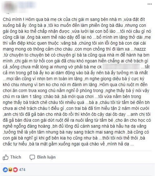  Câu chuyện ông chú của năm đứng ra bật lại mẹ chồng của cháu gái mình gây sốt MXH. (Ảnh: Facebook) 