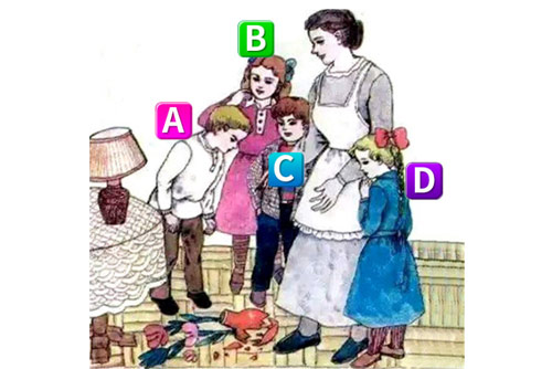 Trắc nghiệm: Đứa trẻ nào làm vỡ bình hoa?