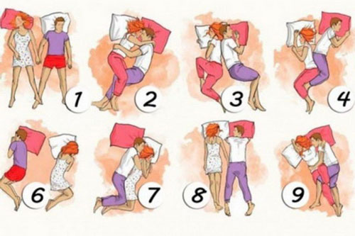 Tư thế nằm cho thấy điều gì ở các cặp đôi?