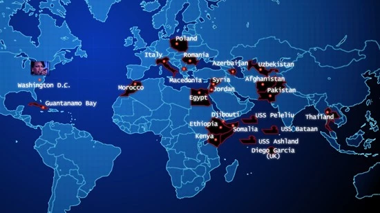 Bản đồ những căn cứ con của Black Site (Đồ họa: The Huffington Post)