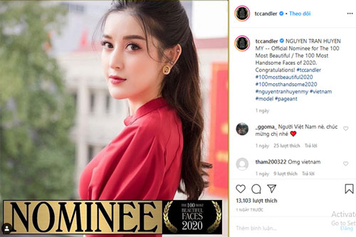 Huyền My vào đề cử 100 gương mặt đẹp nhất thế giới