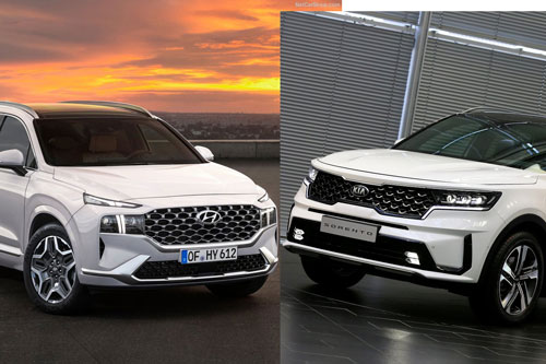 So sánh Hyundai Santa Fe 2021 với Kia Sorento 2021