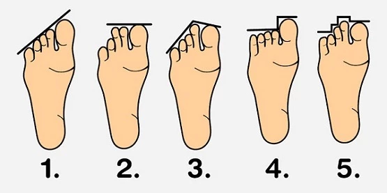 Bạn chọn kiểu ngón chân nào?
