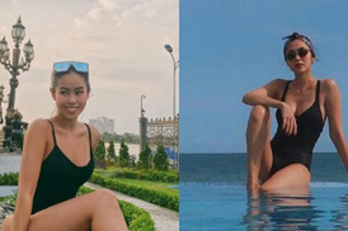 Diện cùng một mẫu áo tắm, Tiên Nguyễn "ăn đứt" chị dâu Hà Tăng nhờ chi tiết này