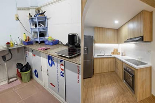 Cải tạo nhà sâu trong hẻm theo kiểu không gian Nhật kết hợp kiểu Việt, thay đổi nhiều nhất là gian bếp