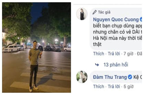 Cường Đô La đăng ảnh chân dài miên man khiến dân mạng hoang mang, phản ứng bà xã Đàm Thu Trang mới sốc