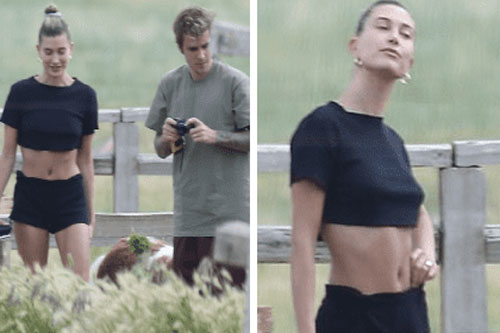 Vòng một khác lạ của bà xã Justin Bieber khi đi cắm trại cùng chồng