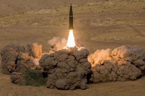 Tên lửa đạn đạo chiến thuật Iskander-M của Nga. Ảnh: TASS.