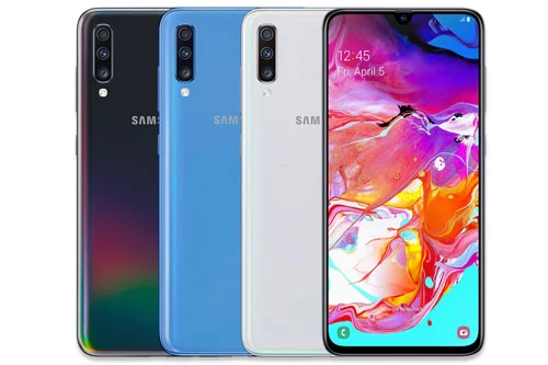 Samsung Galaxy A70 (9,29 triệu đồng xuống 7,79 triệu đồng).