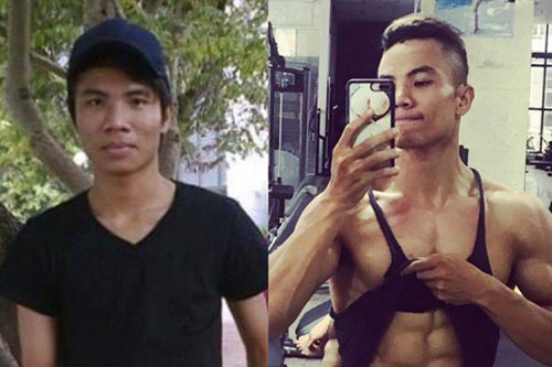Chàng trai gầy gò, hay ốm vặt trở thành HLV gym với cơ bụng 6 múi