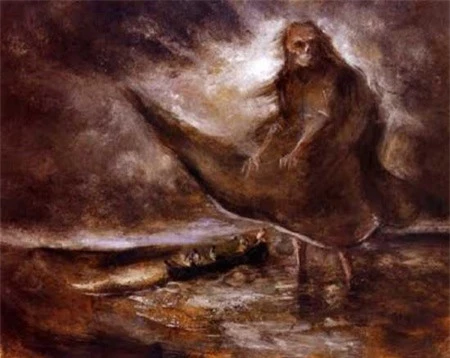 Bức tranh Bóng ma trên nước hoàn thành năm 1905.