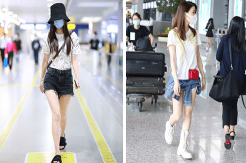 “Chị đại” Xa Thi Mạn chẳng ngán khi đọ chân thon với đàn em Angelababy