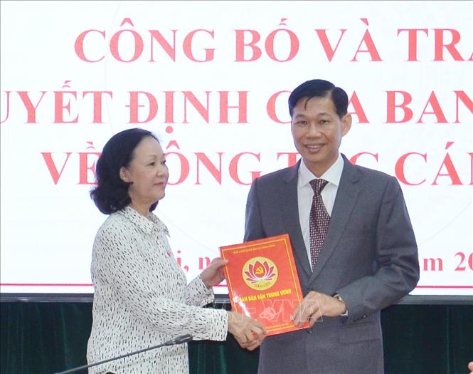 Ban Bí thư Trung ương Đảng bổ nhiệm nhân sự mới