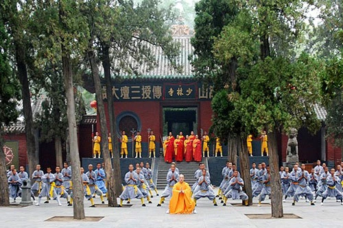 Trong phim kiếm hiệp Thiếu Lâm Tự được coi là cái nôi của võ học Trung Hoa.