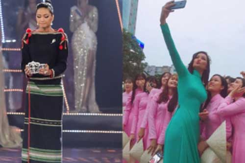 H'Hen Niê 'gây sốt' với hình ảnh diện áo dài không đi guốc, gợi nhắc về khoảnh khắc "huyền thoại" ngày nào