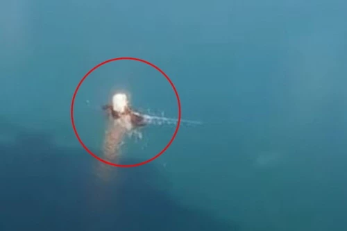 Tên lửa hành trình diệt hạm Neptune của Ukraine hủy diệt mục tiêu. Ảnh: Topwar.