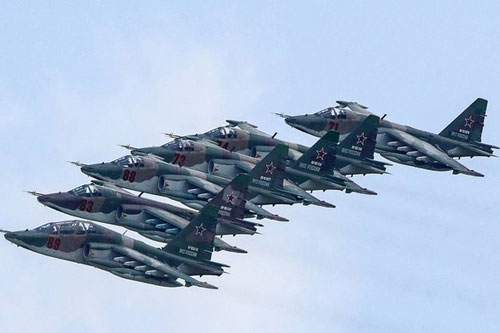 Các đơn vị quân đội, máy bay diễn tập chung cho Ngày Chiến thắng
