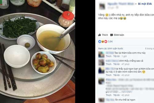 Cô gái "sốc" khi đến nhà người yêu được đãi mâm cơm "ăn một bữa nhớ cả đời"