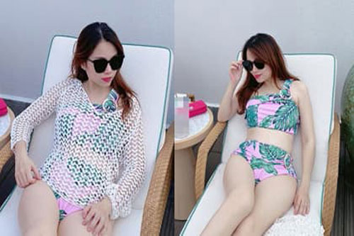 Bầu lần 5, 'hot mom' Hằng Túi vẫn tự tin diện bikini gợi cảm