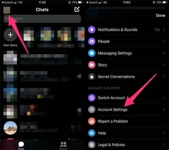Cách đăng xuất tài khoản Messenger trên iPhone và Android